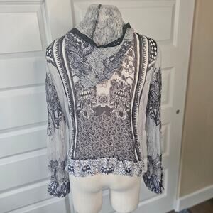 Cativa Wearable Art Mesh Zip-Up Hoodie Jacket Size XL